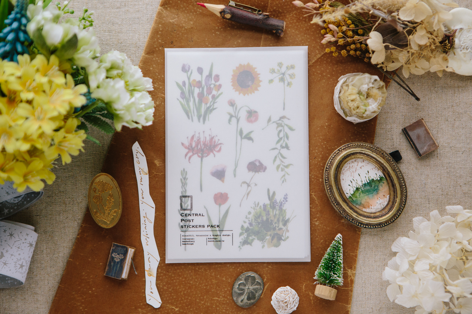 OURS - Les Fleurs Sticker