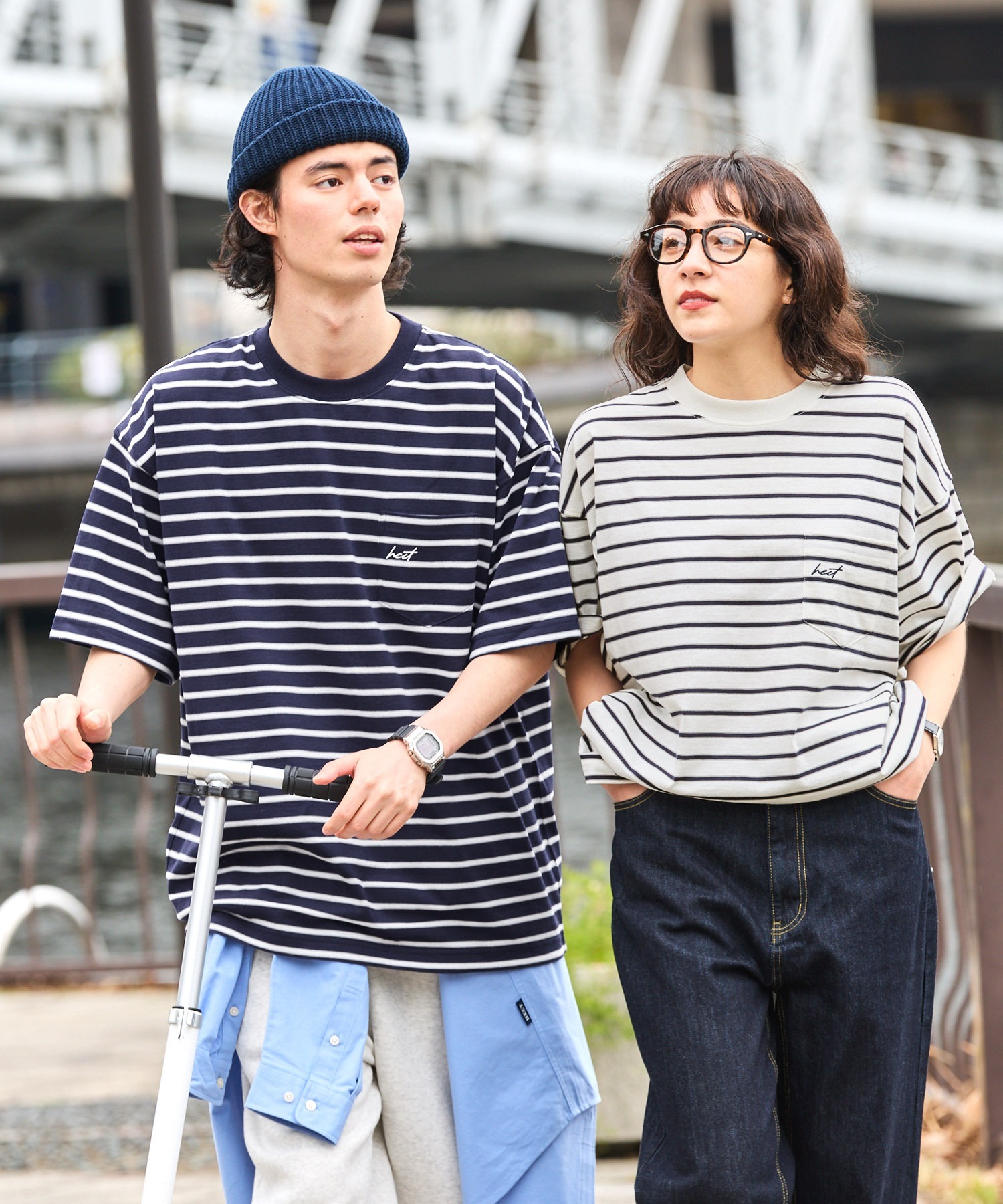日本 HECT Big Border Pocket S/S Tee [sc595]