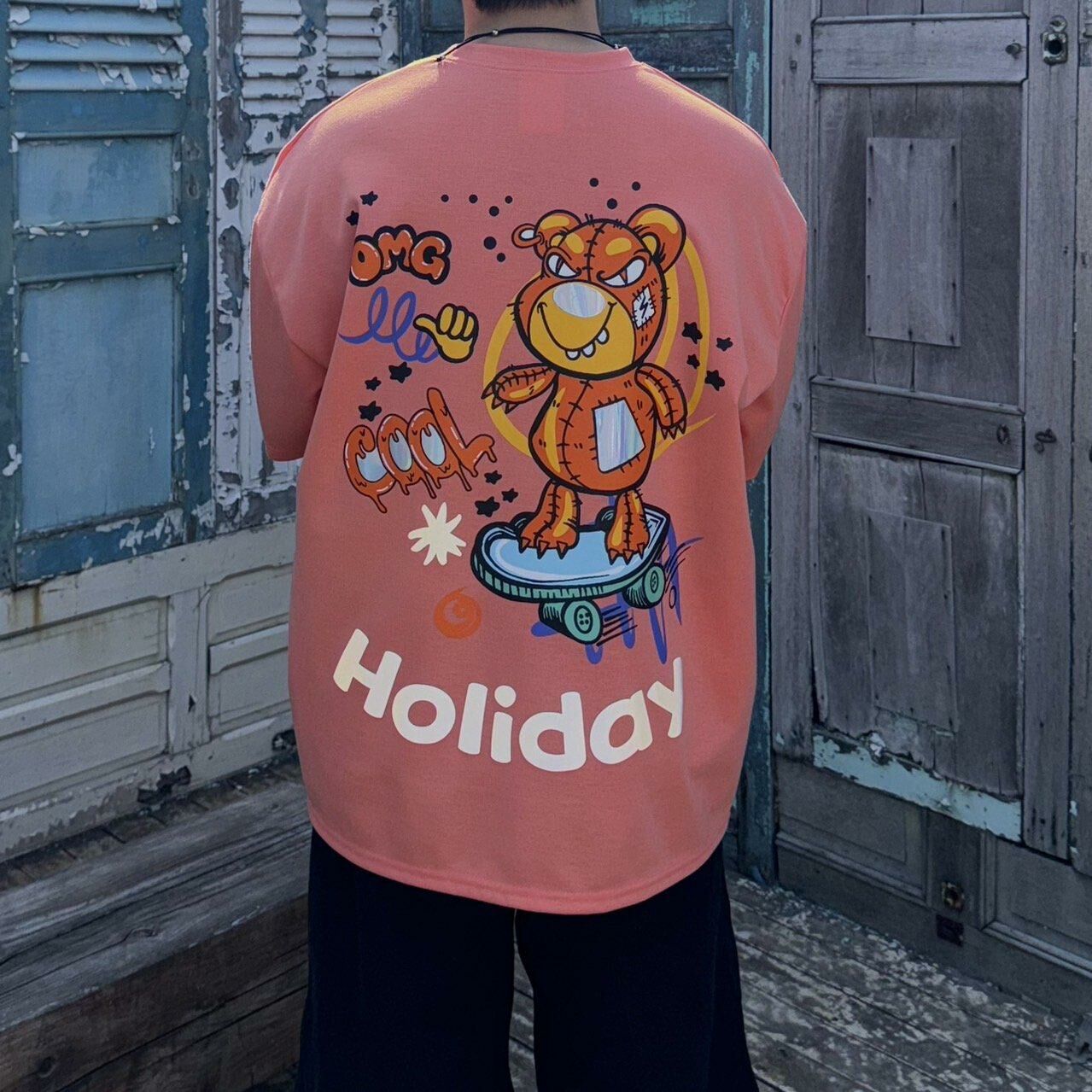 熊仔圖案英文字短袖Tee BY ATTENTION-187T