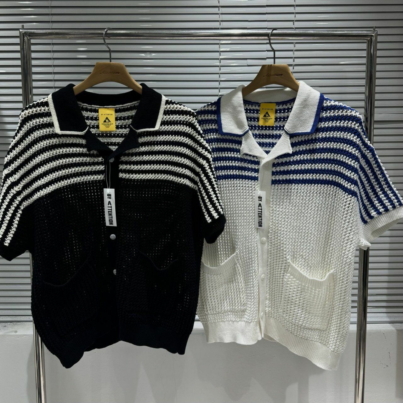 拼色橫間開胸線Polo Tee BY ATTENTION-192T