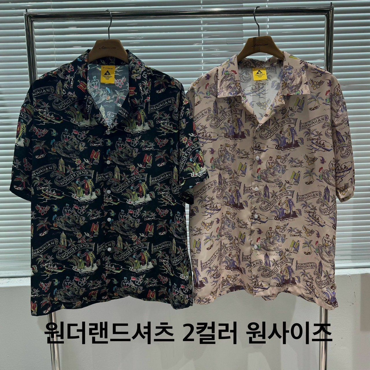 英文字圖案短袖恤衫 BY ATTENTION-204S