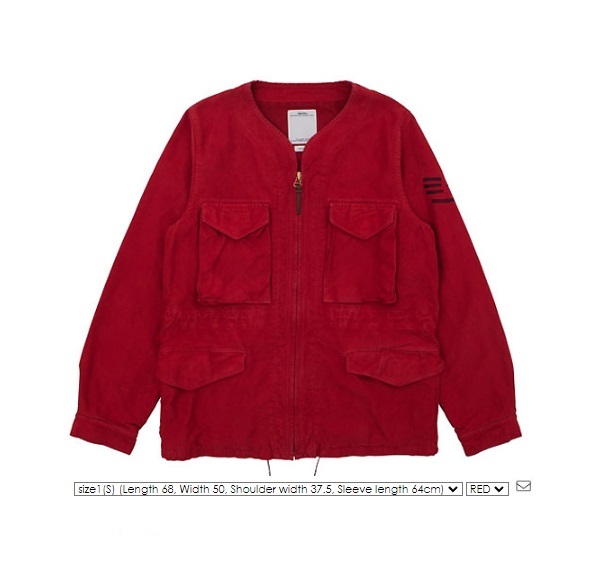 🔥ON SALE: VISVIM RESERVES JACKET - RED SIZE 1 PRE ORDER ITEM (預訂中)