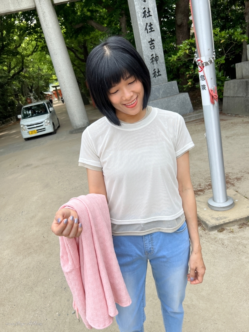 正韓個性CHIC薄紗兩件式上衣