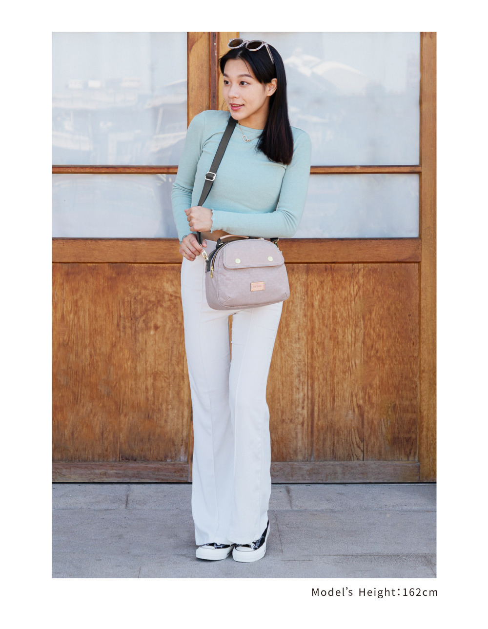 星願保齡球包-奶茶色專用背帶-穿搭