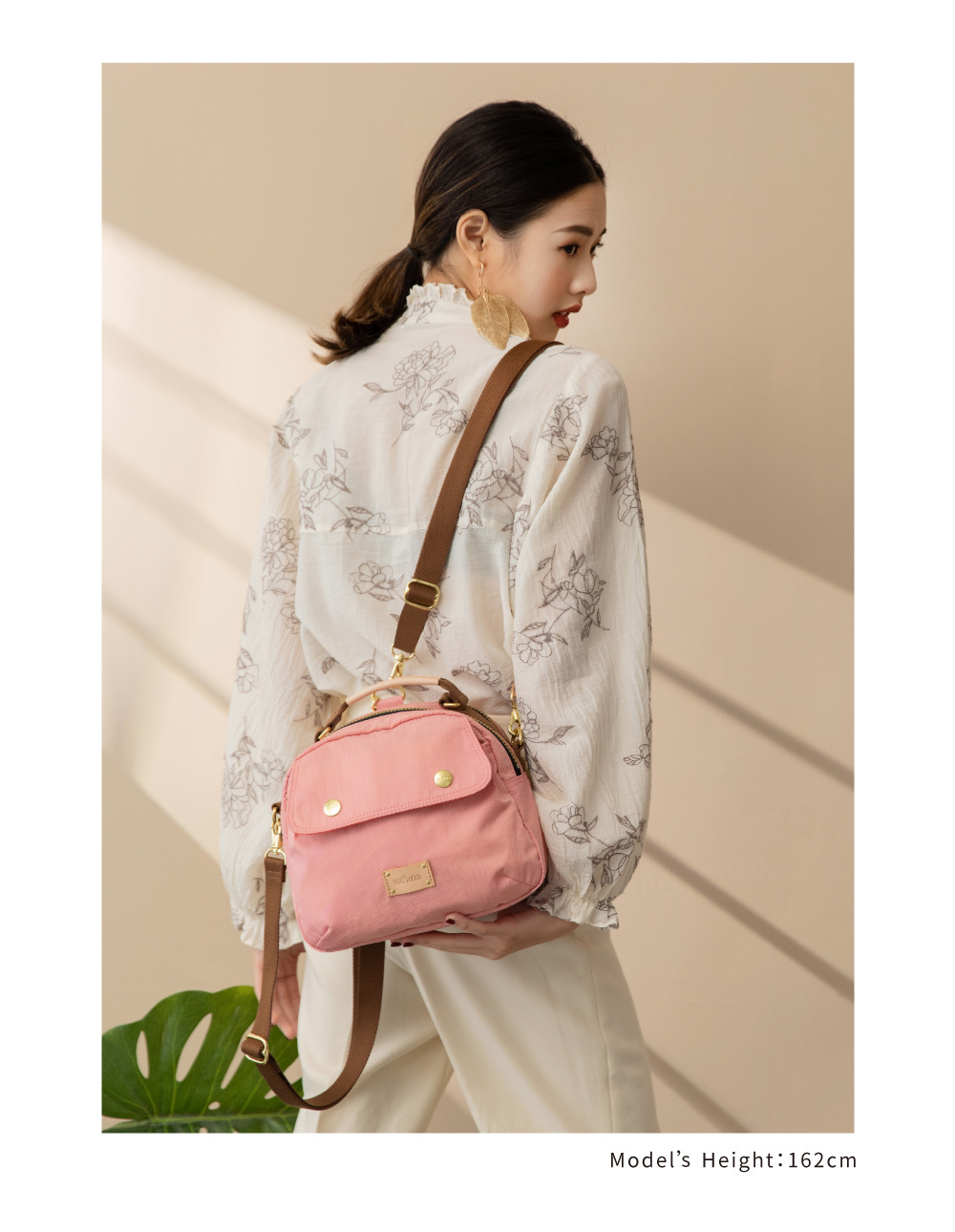 星願保齡球包-浮光粉色專用背帶-穿搭