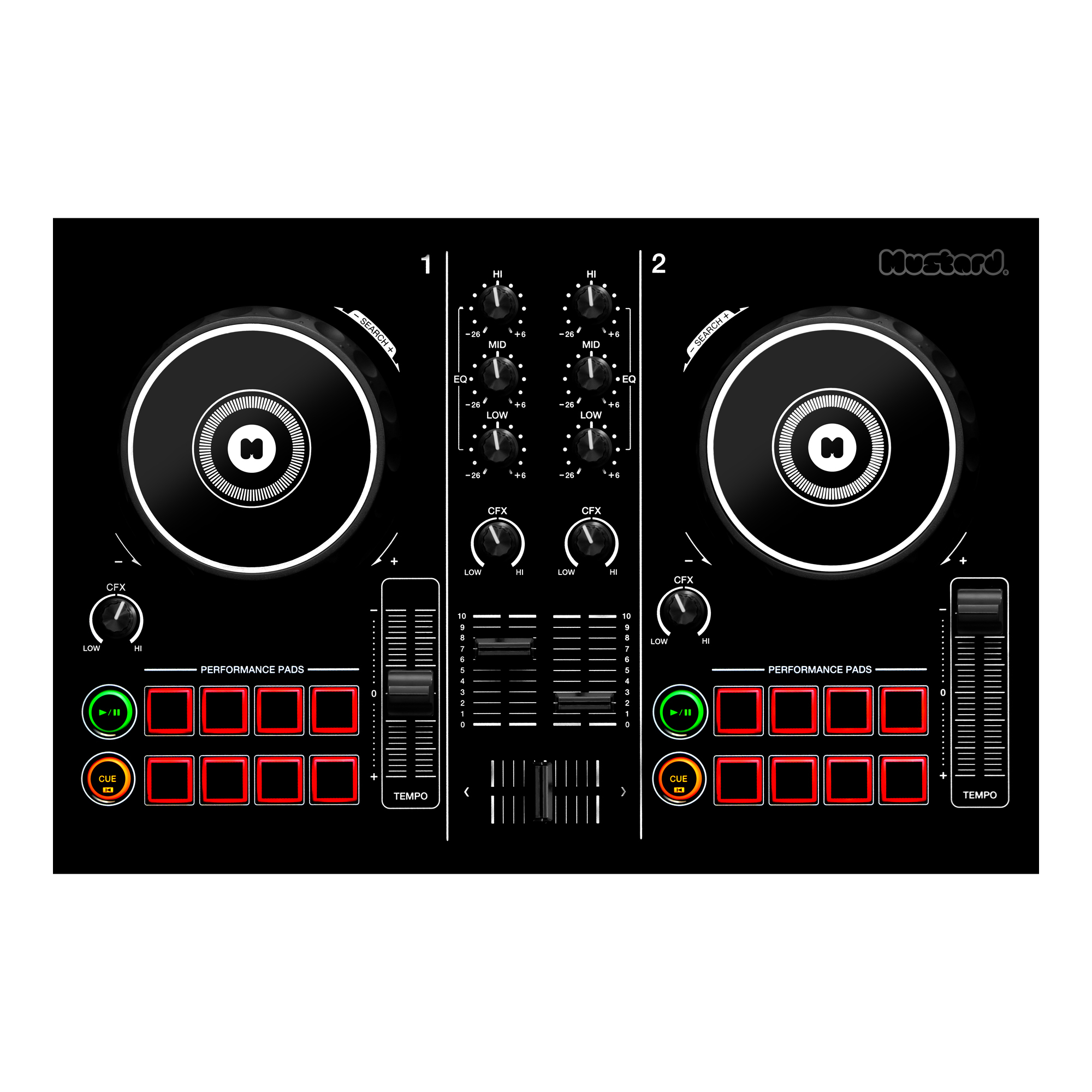 英國 Mustard 鍵盤滑鼠墊 - DJ 控制器