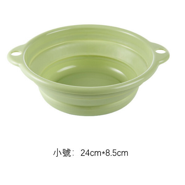 Hotly recommended Japanese storage series kitchen sink, bathroom wash basin, foot basin, wash basin [green small size]