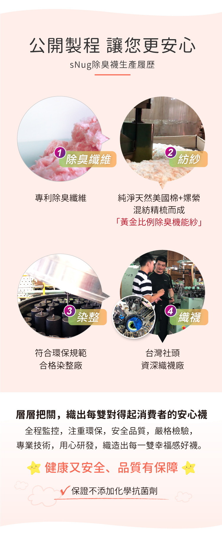 健康童襪橫紋粉橘