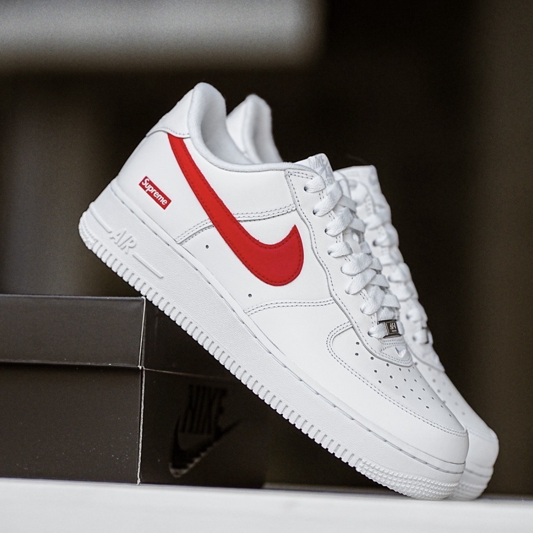 Nike Air Force 1 Low x Supreme Shanghai 上海限定發售 白紅 經典 聯名款 白底紅勾