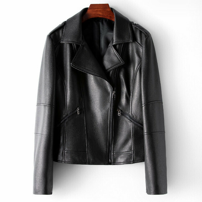 Hot selling sheepskin jacket (size M-2XL) (black) (contact customer service after placing order to confirm delivery size)