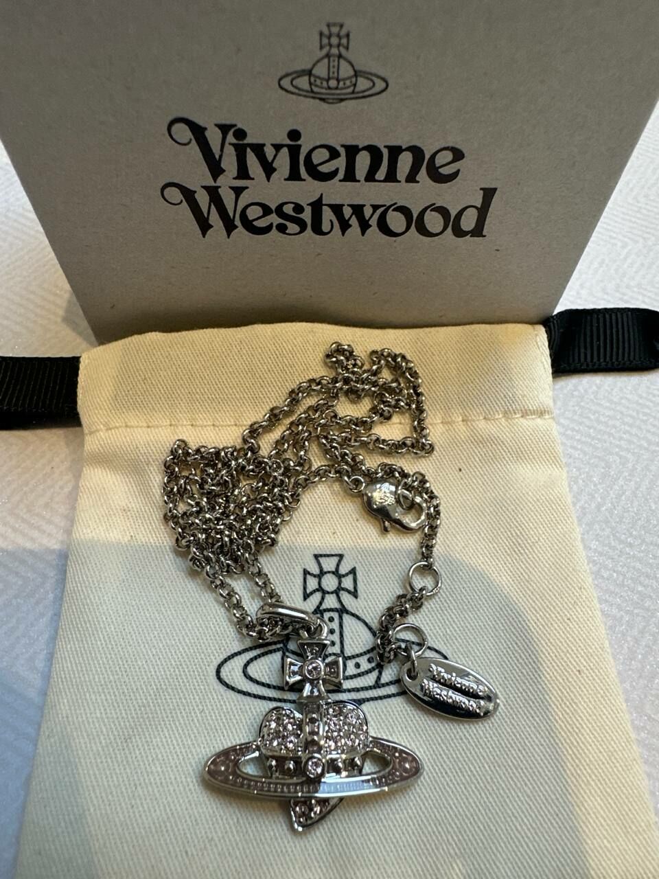 [S] VIVIENNE WESTWOOD 6302039O-02P187 REVERSE HEART PENDANT, PLATINUM/VINTAGE ROSE CRYSTAL, 8050889303398 (SVW56)