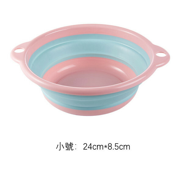 Hotly recommended Japanese storage series kitchen sink, bathroom wash basin, foot basin, wash basin [pink blue small size]
