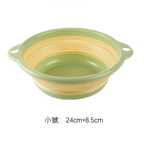 Hotly recommended Japanese storage series kitchen sink, bathroom wash basin, foot basin, wash basin [green yellow small size]