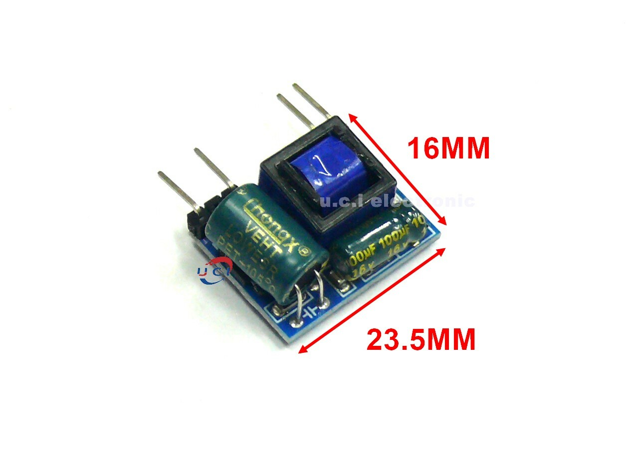 【UCI電子】 (4-5)精密5V600mA(3W) 隔離開關電源模組/AC-DC降壓模組 220轉5V 帶插針