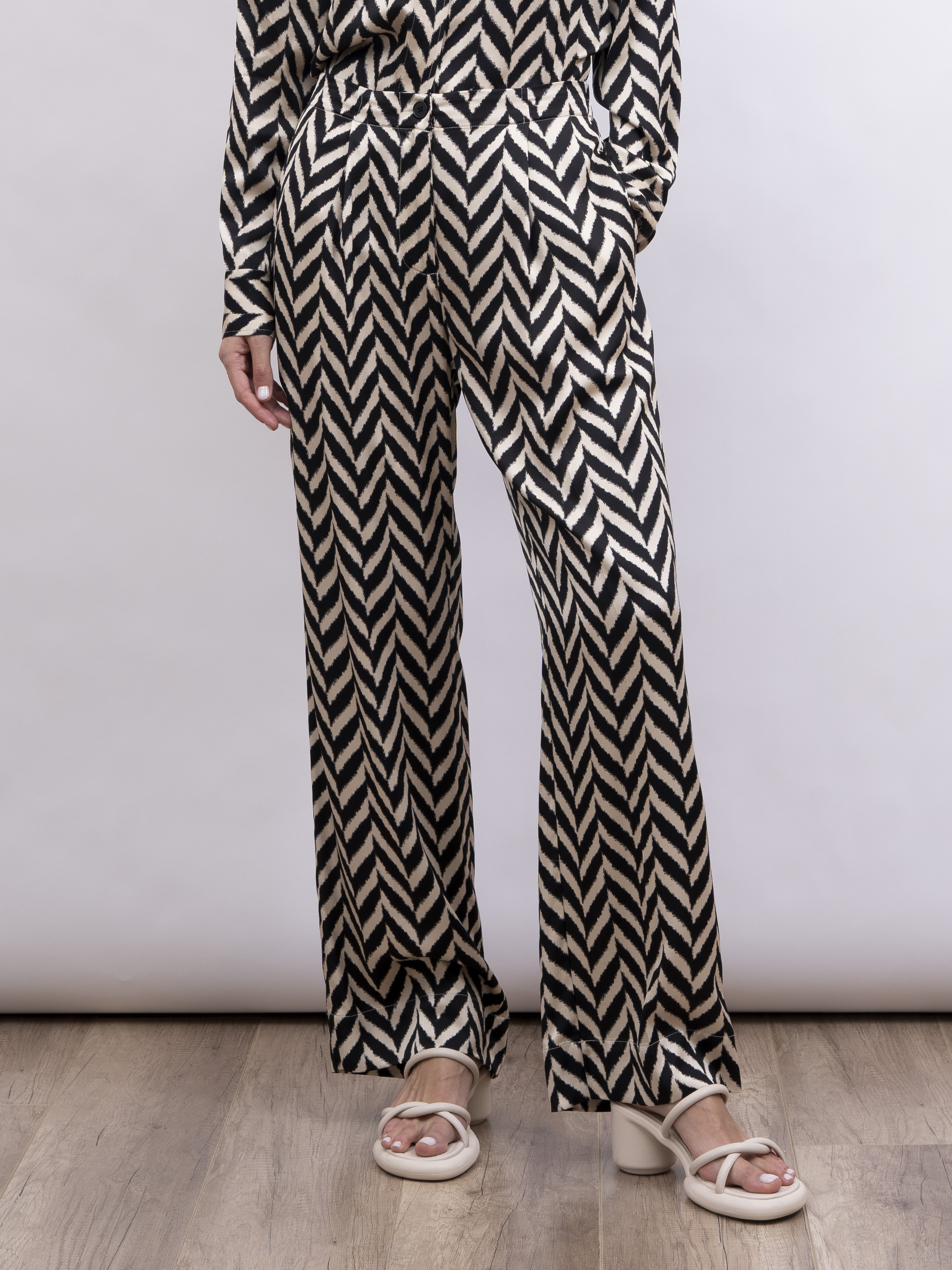 Second Female 印花直腳長褲