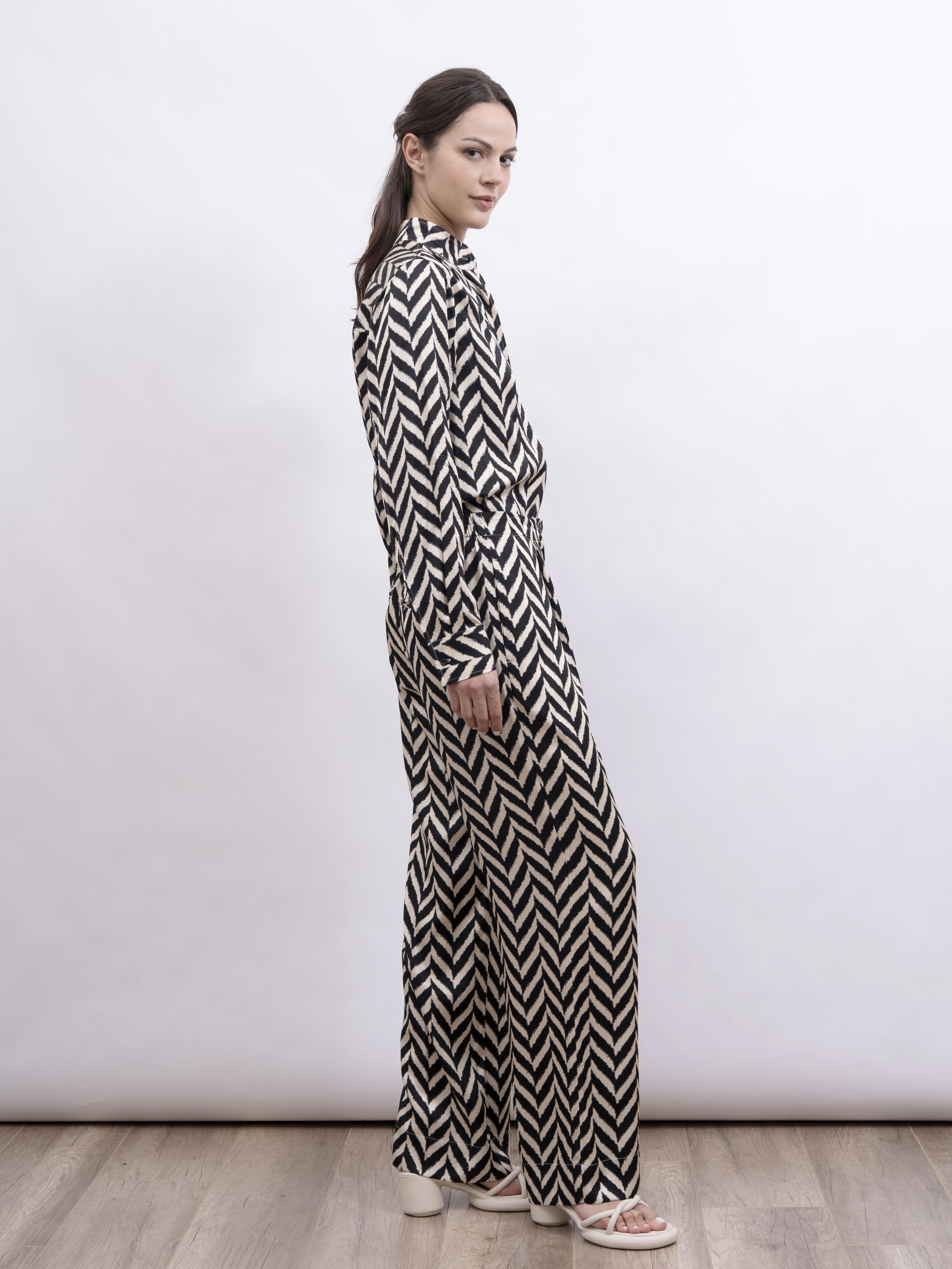 Second Female 印花直腳長褲