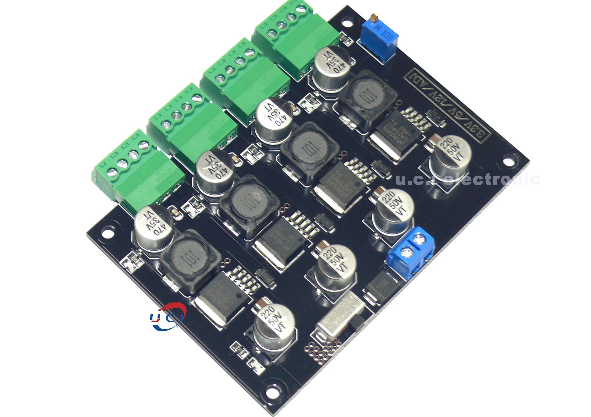 【UCI電子】 (6-10) LM2596多路開關電源 3.3V/5V/12V/ADJ可調電壓輸出 電源模組