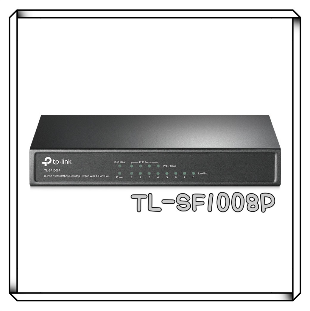 TP-LINK TL-SF1008P 8 埠 10/100M 桌上型 PoE 交換器