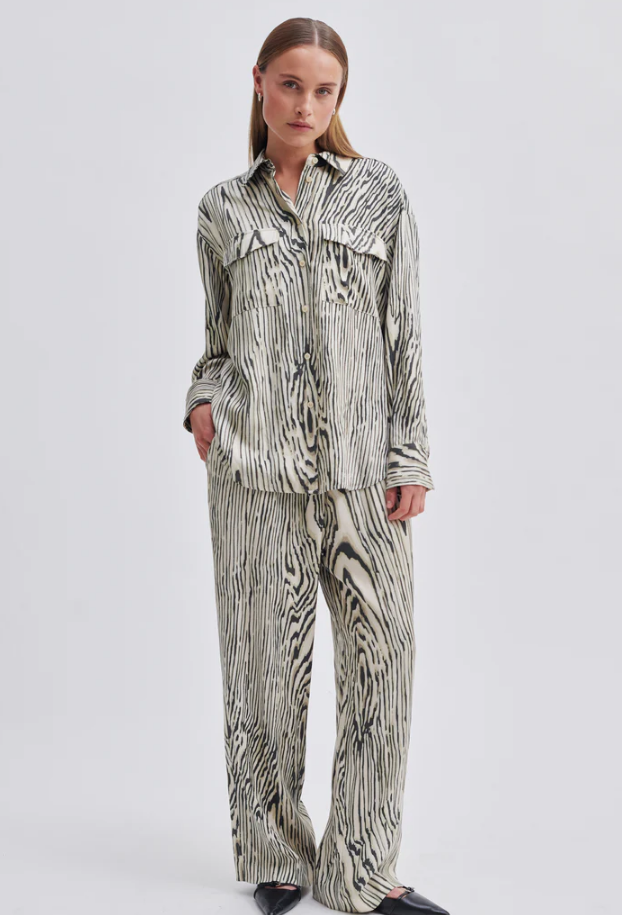 Second Female 印花直腳長褲