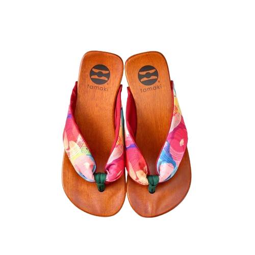 Tamaki Tsubame - 時間之花圖案木屐 450g