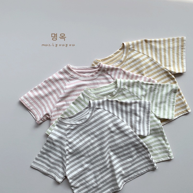 四色馬卡龍條紋上衣