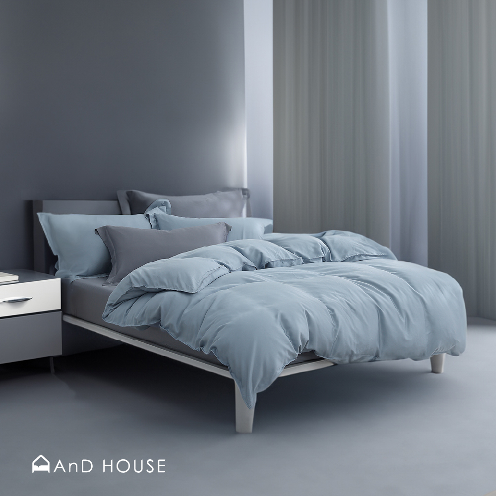 60支天絲｜100%萊賽爾｜雙色配｜星辰銀ｘ藍霧灰