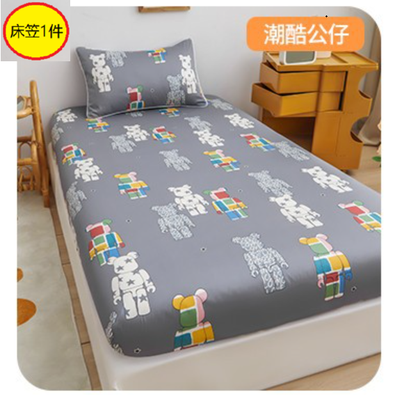 熱賣兒童卡通純棉床笠(潮酷公仔）(尺寸：90*190+5cm單床笠)