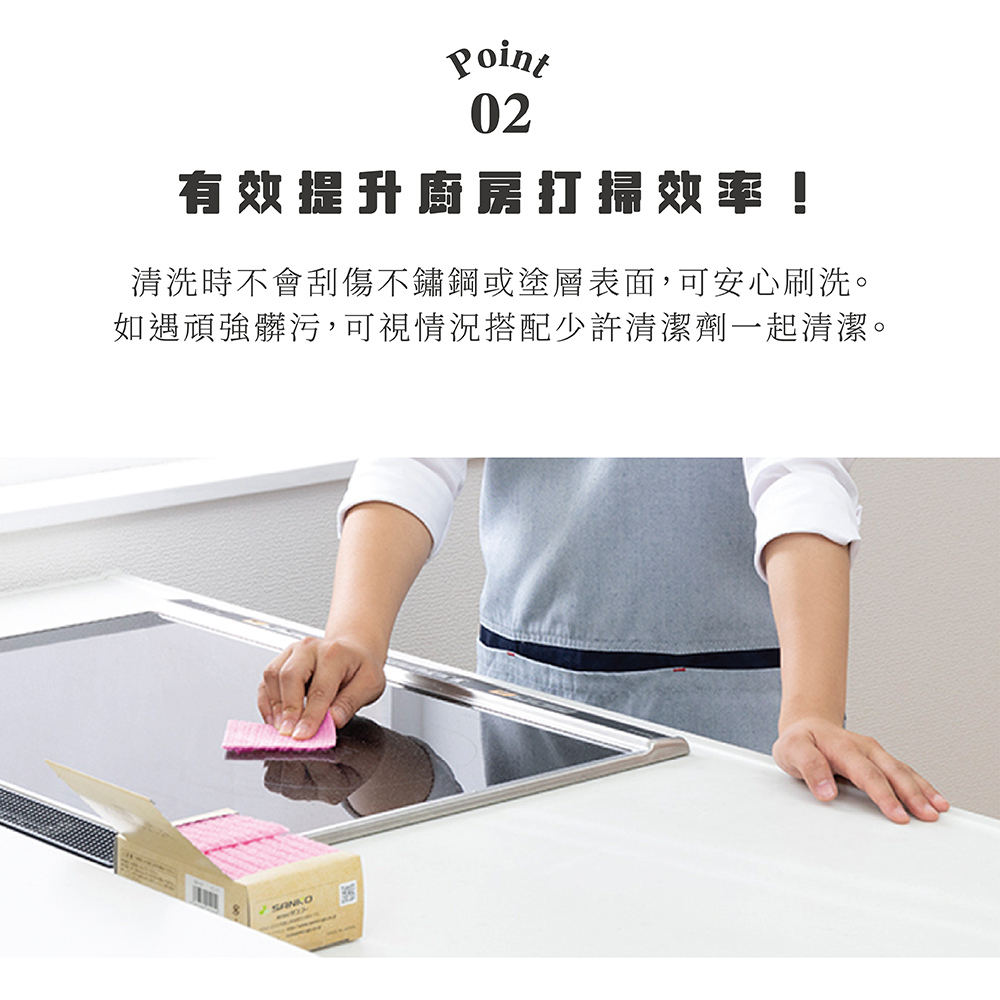 《SANKO》日本製廚房專用拋棄式去污清潔巾(20片入)