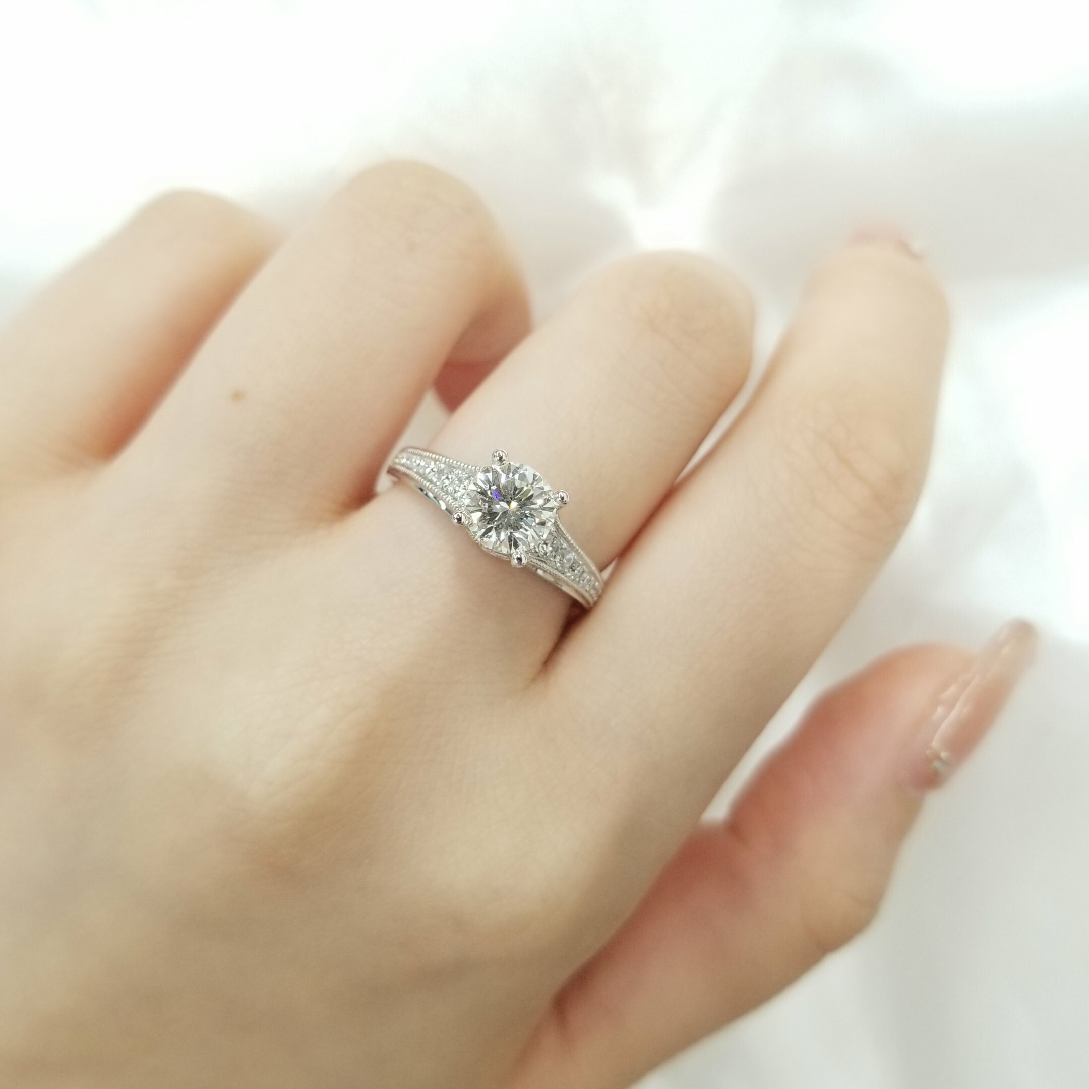 18K White Gold 1.21ct Diamond Ring