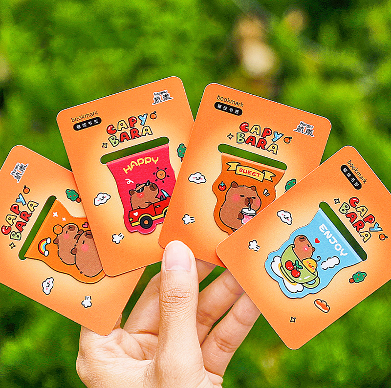 水豚磁性書頁夾書籤 A2377