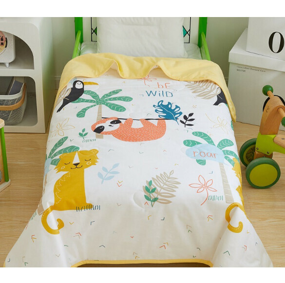 Popular children's pure cotton summer quilt [120X150cm] [A Happy Forest]