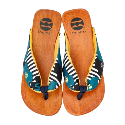 Tamaki Tsubame - 紺野凜香花圖案木屐 450g