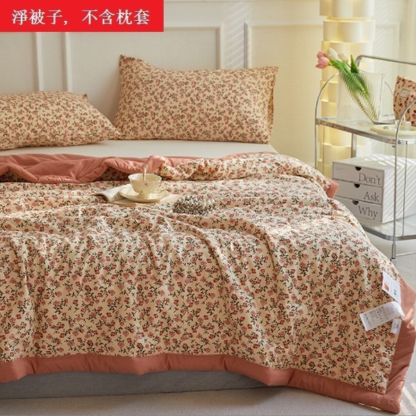 Hot selling summer air-conditioned quilt core soy fiber summer cooling quilt (pillowcase not included) [Rose Garden] [200X230CM]