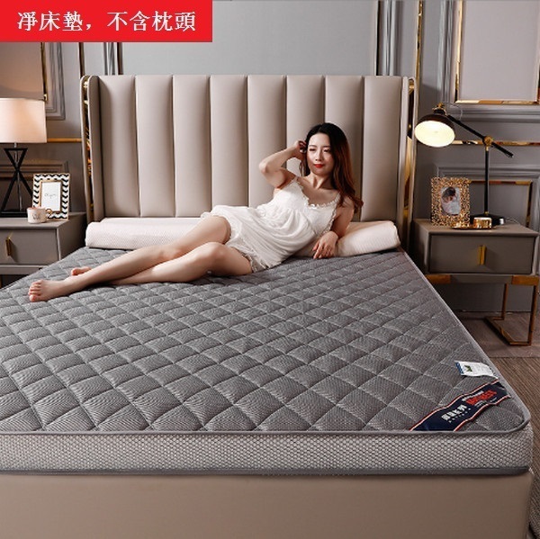 Hot selling washed cotton folding thickened tatami mat soybean mattress (pillow not included) [bilateral breathable mesh gray] [1.5x2m—about 8cm thick]