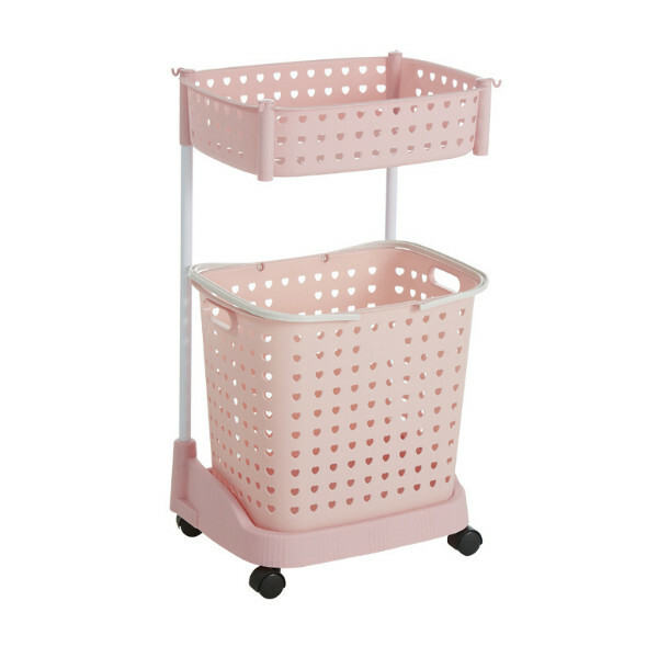 Hotly recommended Japanese storage series, multi-barrel storage cabinets, bathroom storage cabinets, toy cabinets, bedside tables [2 layers + pink]