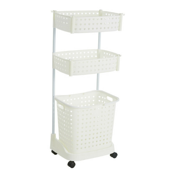 Hotly recommended Japanese storage series, multi-barrel storage cabinets, bathroom storage cabinets, toy cabinets, bedside tables [3 layers + white]