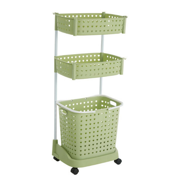 Hotly recommended Japanese storage series, multi-barrel storage cabinets, bathroom storage cabinets, toy cabinets, bedside tables [3 layers + green]