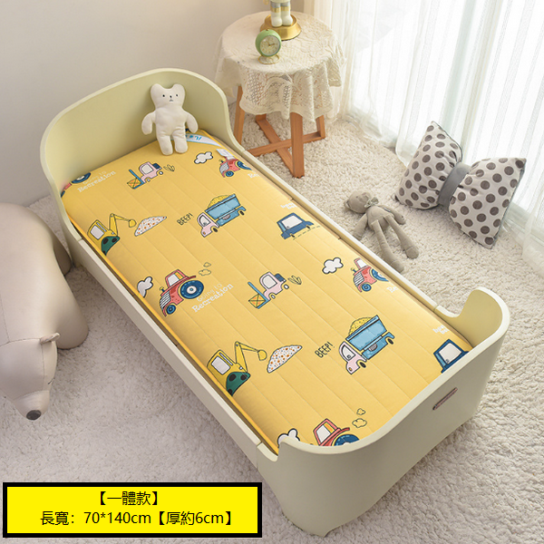 熱賣兒童加厚卡通床墊(工程車【一體款】)(70*140cm【厚約6cm/四季通用】)