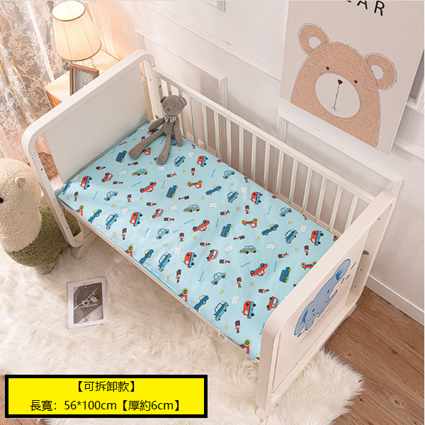 熱賣兒童加厚卡通床墊(小汽車【可拆卸款】)(56*100cm【厚約6cm/四季通用】)