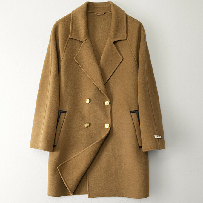 Hot selling double-sided woolen jacket (M size) (Pipa Camel)