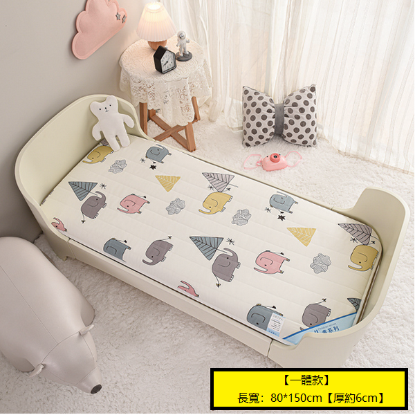 熱賣兒童加厚卡通床墊(小象【一體款】)(80*150cm【厚約6cm/四季通用】)