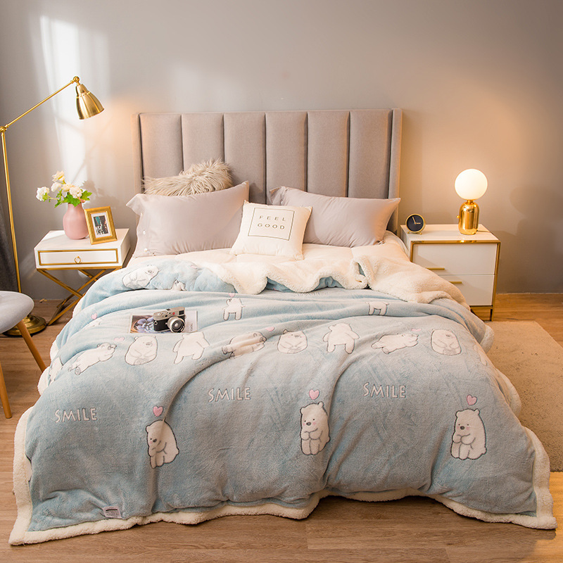 Popular thickened and warm imitation cashmere quilt, comfortable winter blanket, thickened quilt core (No-3 colors) (1kg thin version) 120x200cm