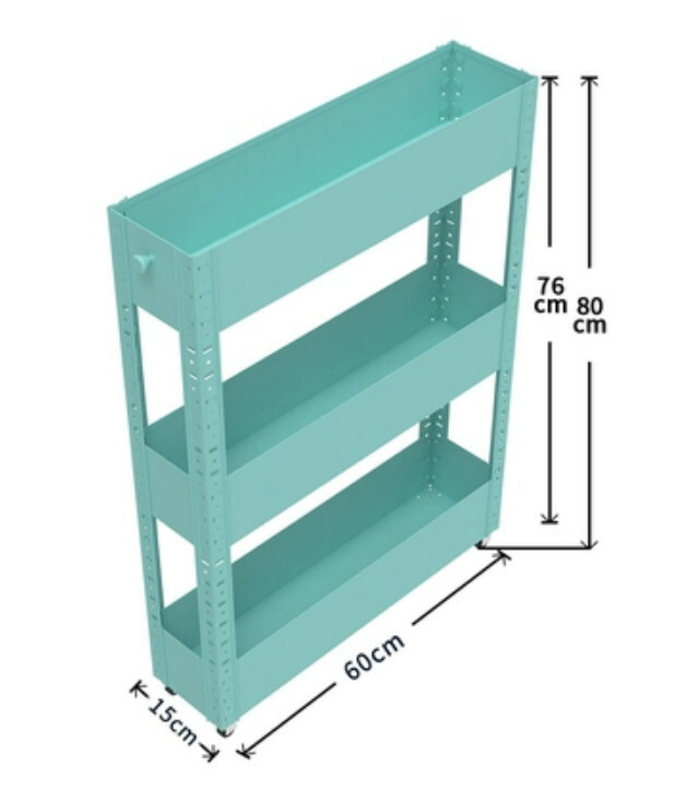 Hot iron color kitchen cabinets bathroom storage cabinets shelves [80x60x15cm] blue 3 layers