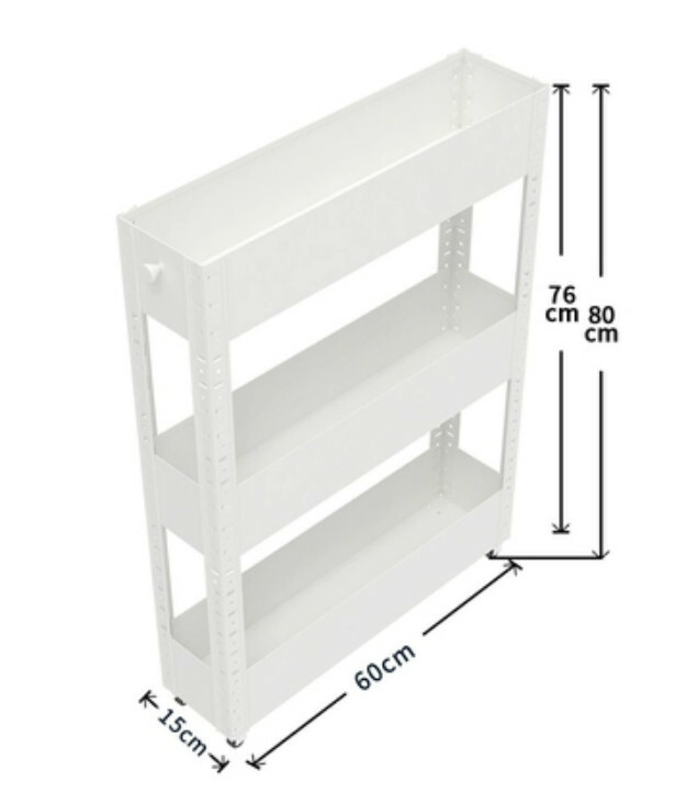 Hot iron color kitchen cabinets bathroom storage cabinets shelves [80x60x15cm] white 3 layers