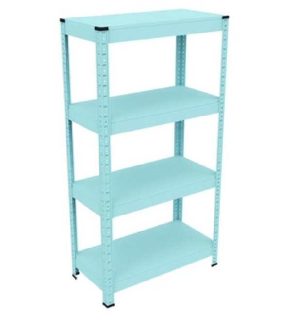 Hot iron color kitchen cabinet bookshelf shoe cabinet bathroom storage cabinet shelf [60x30x114cm] blue 4 layers