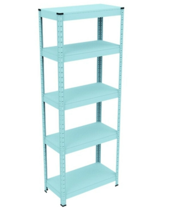 Hot iron color kitchen cabinets bookshelf shoe cabinet bathroom storage cabinet shelf [60x30x171cm] blue 5 layers