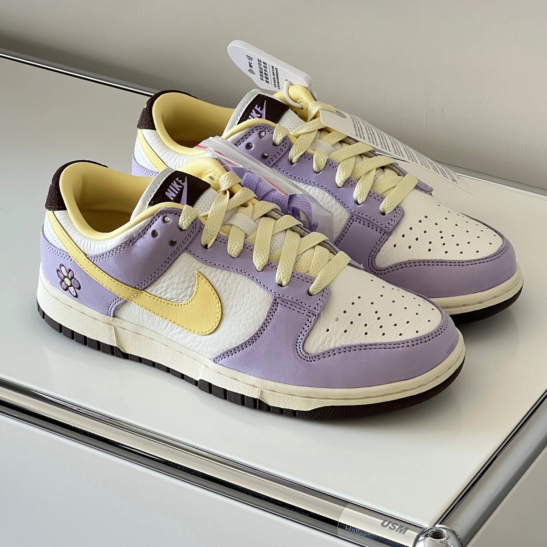 NIKE DUNK LOW PREMIUM 丁香花紫 檸檬黃 紫 紫羅蘭 刺繡小花 棕色 椰奶 女鞋 FB7910-500 / 預購