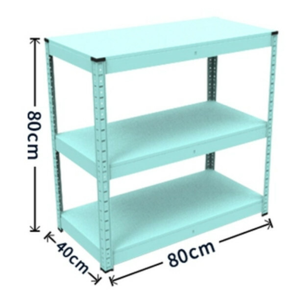 Hot iron color kitchen cabinets bookshelf shoe cabinet bathroom storage cabinet shelf [80x40x80cm] blue 3 layers