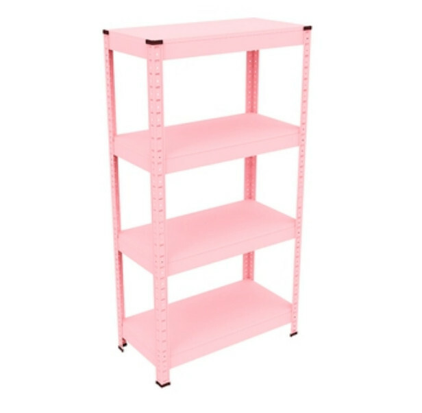 Hot iron color kitchen cabinets bookshelf shoe cabinet bathroom storage cabinet shelf [60x30x114cm] pink 4 layers
