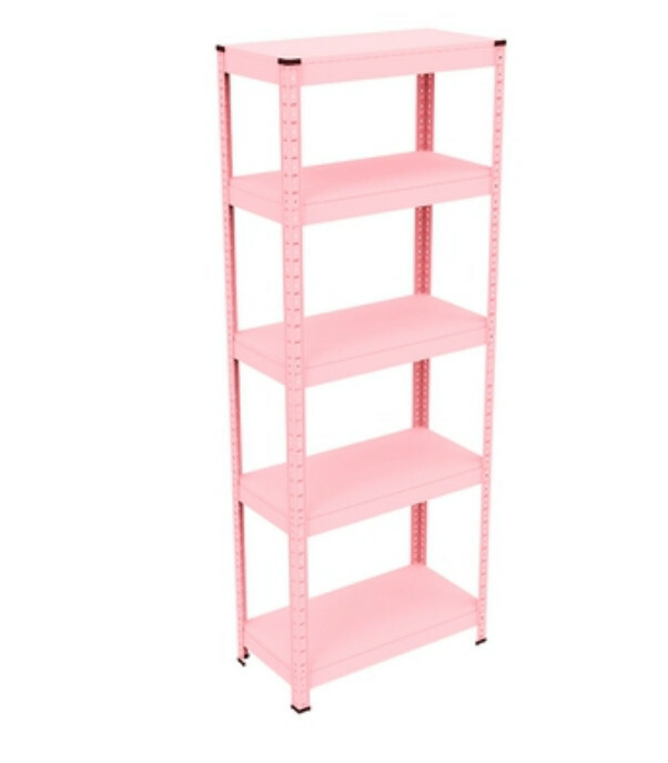 Hot iron color kitchen cabinets bookshelf shoe cabinet bathroom storage cabinet shelf [60x30x171cm] pink 5 layers